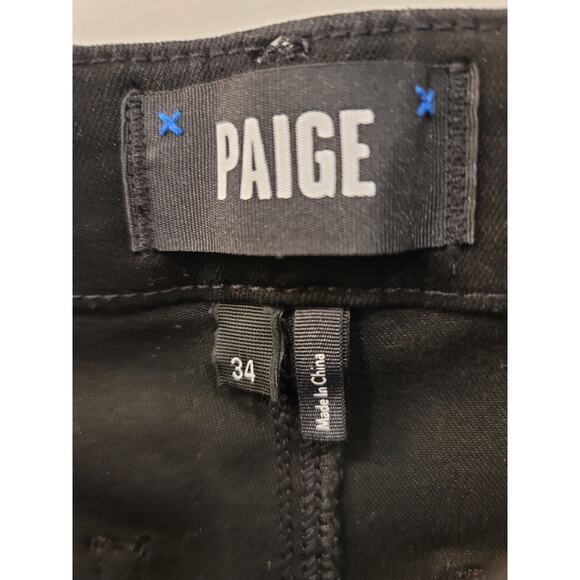 Paige Mayslie Straight Ankle Black Fog Luxe Coating - Picture 4 of 6